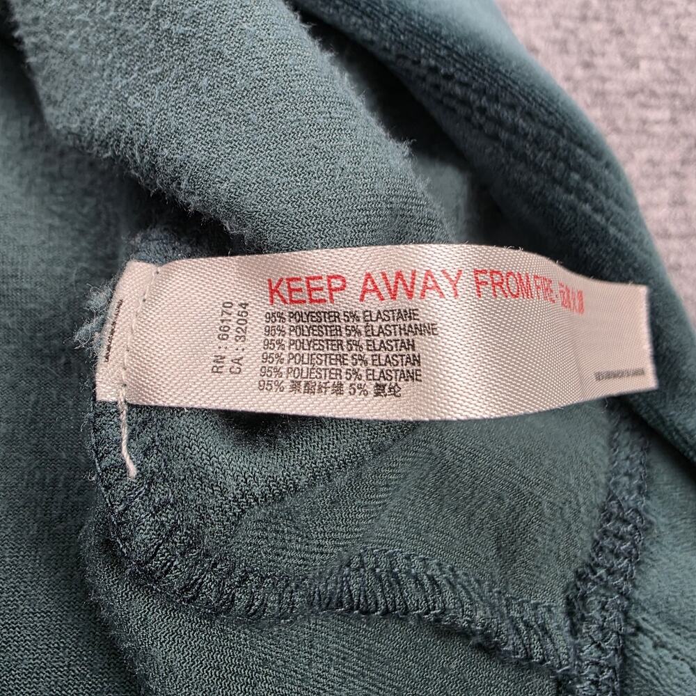 Anthropologie Sweater Dress Womens Medium Green Velour Saturday Sunday 1/4 Zip - Picture 16 of 16